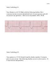 Printable Static Cardiology Scenarios